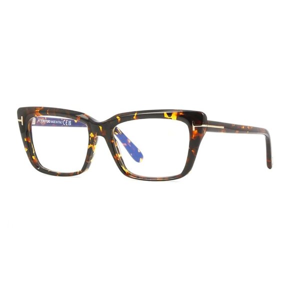 NEW TOM FORD EYEGLASSES HAVANA WOMEN SQUARE EYEWEAR - Picture 1 of 3